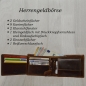 Preview: flevado Herren Portemonee Totenkopf mit RFID Schutz Geldbörse Vintage Leder Handarbeit (braun)